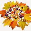 Vase Pearlfection 100 Floating Realistic Shades of Fall Leaves- Pumpkins- Mums- Pearls- Large Sizes- Fills 2 Gallons of The Transparent Floating Gels with 2 Pre-Measured Floating Gels Prep Bags view 2