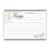 Recipe Set of 50 Blank Bridal Shower Stationery, Simple Floral Print, Write Ingredients and Directions, 4x6 Kitchen Note Sheets, Family & Friends Cooking Supplies for Parties or Events view 1