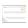 Recipe Set of 50 Blank Bridal Shower Stationery, Simple Floral Print, Write Ingredients and Directions, 4x6 Kitchen Note Sheets, Family & Friends Cooking Supplies for Parties or Events view 2