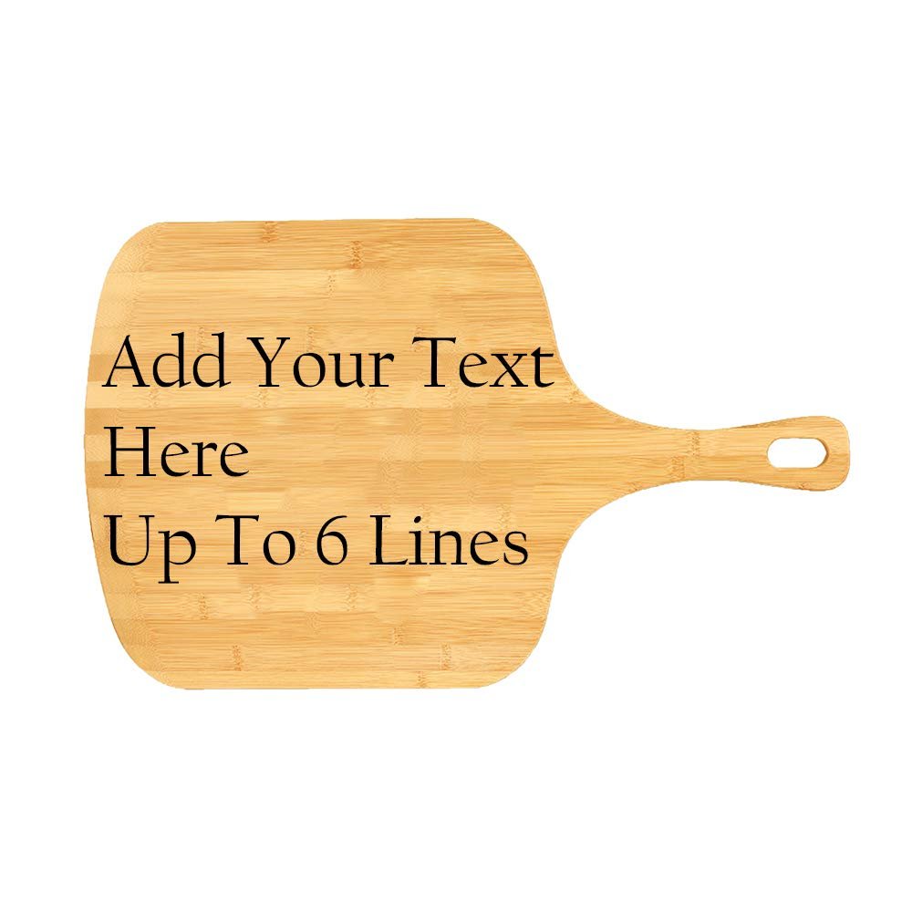 Bamboo Pizza Customized Cutting Board, Personalize With Your Own Text, Design Your Own Board
