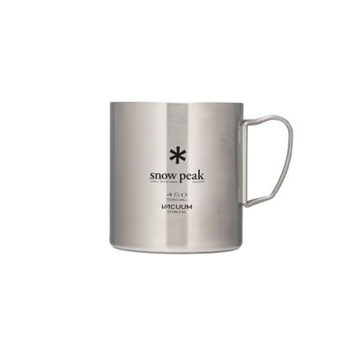 Snow Peak Double Wall Stainless Steel Vacuum Insulated Mug, Lightweight, Durable, Camping, 450ml