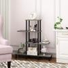 Furinno Turn-N-Tube 4-Tier Design Display Rack, French Oak Grey/Black view 2