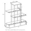 Furinno Turn-N-Tube 4-Tier Design Display Rack, French Oak Grey/Black view 3
