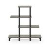 Furinno Turn-N-Tube 4-Tier Design Display Rack, French Oak Grey/Black view 4
