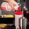 Restaurantware 0.5 qt Plastic Quick Pour Storage Container Bottle - with Red Spout and Lid - Bar Storage Bottle - 3 1/2" x 3 1/2" x 10 1/4" - 1ct Box - Bar Lux view 3