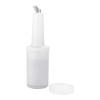 Restaurantware 1 qt Plastic Quick Pour Storage Container Bottle - with Clear Spout and Lid - Bar Storage Bottle - 3 1/2" x 3 1/2" x 13" - 1ct Box - Bar Lux view 1