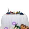 MYMM 3FT(36 * 31 in) White Tulle Tutu Table Skirt, Wedding Bridesmaid, Baby Party Skirt, Rectangle Or Round Decorative Table Decoration, Fashion Deluxe Romantic Birthday Party Shower view 1