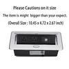 UL Approval Power Strip, Hidden Pop Up Outlet Table Connection Box, Desktop Socket with 2 Outlets & 2 USB Charging Ports for Conference Room Countertop (Silver) view 2