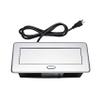 UL Approval Power Strip, Hidden Pop Up Outlet Table Connection Box, Desktop Socket with 2 Outlets & 2 USB Charging Ports for Conference Room Countertop (Silver) view 3