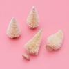 Small Christmas Tree 12pcs Mini Pine Trees with Wood Base 8.5cm (Beige) Table view 3