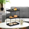 3-Tier Bathroom Countertop Organizer Vanity Tray Cosmetic & Makeup Storage Kitchen Spice Rack Standing Shelf, Black view 3
