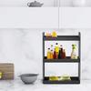 3-Tier Bathroom Countertop Organizer Vanity Tray Cosmetic & Makeup Storage Kitchen Spice Rack Standing Shelf, Black view 4