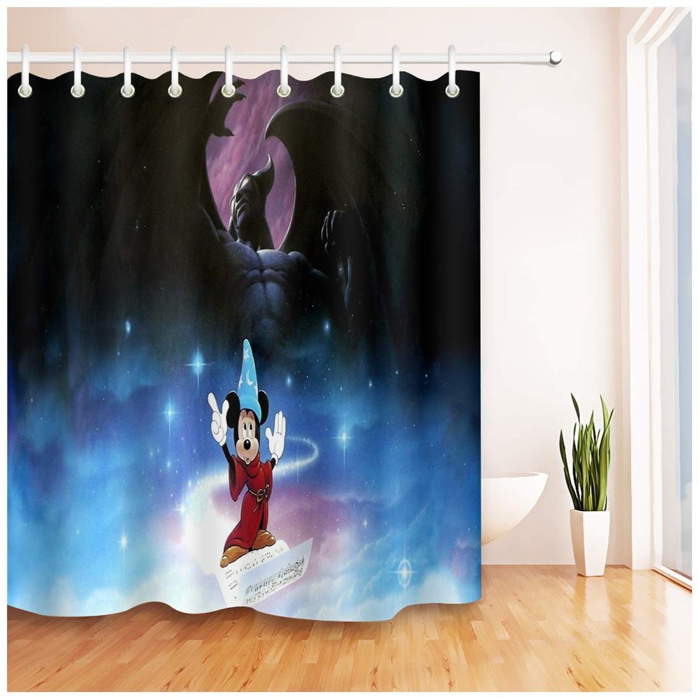 CGUGH 80 x 80 inch Art Style Shower Curtain with Hooks