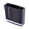 Bathroom Accessories Set 5 Piece Acrylic Modern Bath Organizer with Toothbrush Holder Dispenser Dish & Straw Tumbler for Bathroom Black view 2