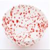 ART ESCUDELLERS Ceramic Bowl, Handmade and Handpainted in Mate RED Decoration. 9,06" x 9,06" x 3,15" view 1