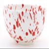 ART ESCUDELLERS Ceramic Bowl 18, Handmade and Handpainted in Mate RED Decoration. 7,09" x 7,09" x 2,95" view 3