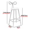 Barstools Modern Contemporary High Dinning Chair Bistro Pub Metal Counter Height Stool Velvet Upholstered Seat Kitchen Breakfast Stool with Backrest (Seat Height 17.7"~ 29.5") view 3
