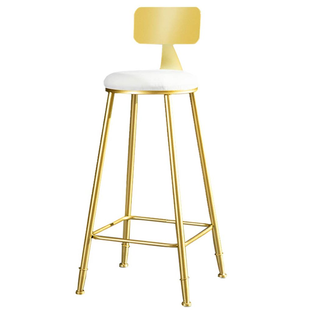 Barstools Bar Stools White Velvet Upholstered Counter Height with Backrest Contemporary Breakfast Footrest for Kitchen Restaurant Pub Caf Dining Room Max. Load 200kg