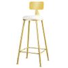 Barstools Bar Stools White Velvet Upholstered Counter Height with Backrest Contemporary Breakfast Footrest for Kitchen Restaurant Pub Caf Dining Room Max. Load 200kg view 1