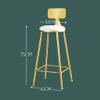 Barstools Bar Stools White Velvet Upholstered Counter Height with Backrest Contemporary Breakfast Footrest for Kitchen Restaurant Pub Caf Dining Room Max. Load 200kg view 3