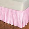1 Piece Solid 20" Drop Multi Pleated Bed Skirt 600TC Egyptian Cotton (Pink, Full) view 1