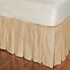 1 Piece Solid 20" Drop Multi Pleated Bed Skirt 600TC Egyptian Cotton (Beige, Twin) view 1