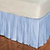 1 Piece Solid 20" Drop Multi Pleated Bed Skirt 600TC Egyptian Cotton (Baby Blue, Twin) view 1