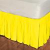 1 Piece Solid 20" Drop Multi Pleated Bed Skirt 600TC Egyptian Cotton (Yellow, Twin XL) view 1