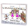 Personalized Friendly Folks Twin Sisters MINI Snow Globe Frame Gift view 4