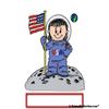 PrintedPerfection.com Personalized Friendly Folks Future Astronaut - Female MINI Snow Globe Frame Gift view 3