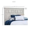 American Woodcrafters Brighten Antique White Wood Queen Panel Headboard view 3