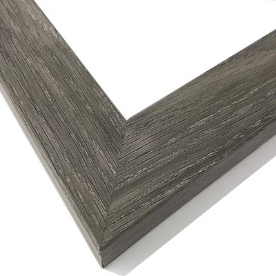 US Art 8x21 Rustic Grey Flat 1.25 Inch, Smooth Wrapped Finish Wood Composite Wall Decor Picture Poster Frame