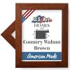 US Art 10x19 Country Walnut Brown Flat 1.25 Inch, Smooth Wrapped Finish Wood Composite Wall Decor Picture Poster Frame view 2