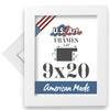 US Art 9x20 Chalk White Flat 1.25 Inch, Smooth Wrapped Finish Wood Composite Wall Decor Picture Poster Frame view 1