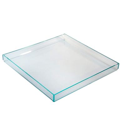 GlassAlike Acrylic Organizer Tray, 8 x 12 Low-Profile Display & Vanity Tray BPA-Free, Bathroom, Desk, Decor & Serving (Dry Use Only) - Made in USA