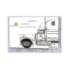 PrintedPerfection.com Personalized Friendly Folks Truck Driver, 18 Wheeler - Female MINI Snow Globe Frame Gift view 2