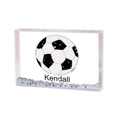 PrintedPerfection.com Personalized Friendly Folks Soccer - Friendly Kids Mini Snow Globe Frame Gift