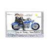 PrintedPerfection.com Personalized Friendly Folks Motorcycle - Couple MINI Snow Globe Frame Gift view 2