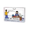 PrintedPerfection.com Personalized Name That Toon Teacher, High School - Female MINI Snow Globe Frame Gift view 1