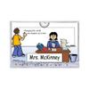 PrintedPerfection.com Personalized Name That Toon Teacher, High School - Female MINI Snow Globe Frame Gift view 2