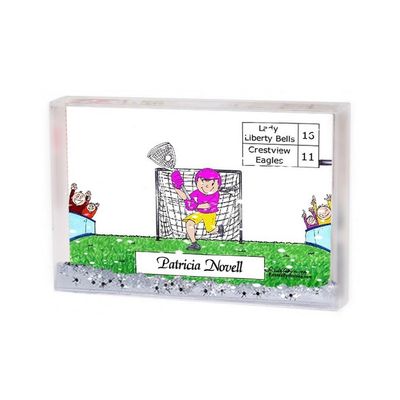 PrintedPerfection.com Personalized Friendly Folks Lacrosse - Female Mini Snow Globe Frame Gift