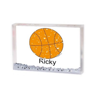 PrintedPerfection.com Personalized Friendly Folks Basketball - Friendly Kids MINI Snow Globe Frame Gift