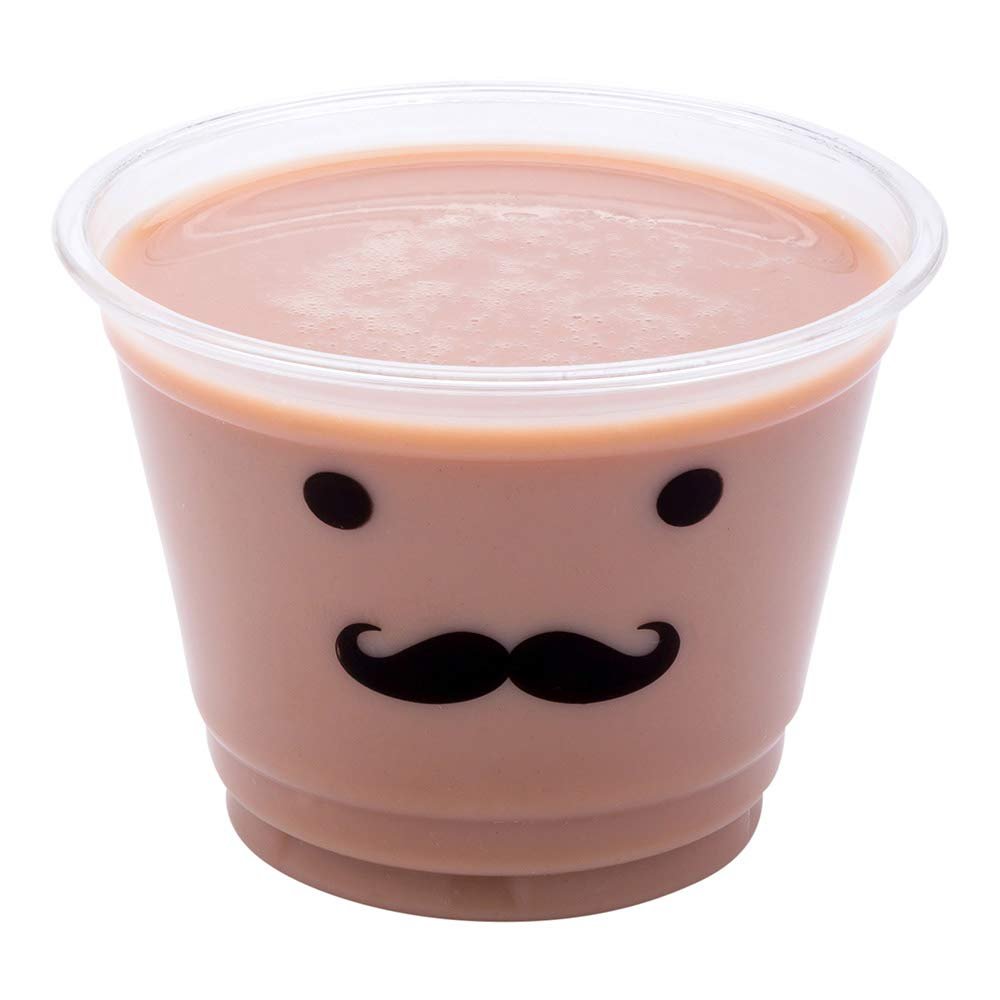 Restaurantware Visage 9 Ounce Cold Drink Cups 1000 Disposable Party Drinking Cups - Lids Sold Separately Monsieur Mustache Design Clear PET Plastic Cups For Birthday Parties Or Ceremonies