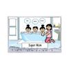 PrintedPerfection.com Personalized Name That Toon Tub Time Mom 1 boy 2 Girls - Single Mom MINI Snow Globe Frame Gift view 2