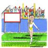 PrintedPerfection.com Personalized Friendly Folks Baton Twirler - Female Mini Snow Globe Frame Gift view 3