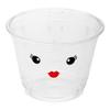Restaurantware-9 Ounce Cold Drink Cups, 1000 Disposable Party Drinking Cups - Lids Sold Separately, Madame Red Lips and Eyelashes Design, Clear PET Plastic Cup, For Birthday Parties, Or Ceremonies view 2