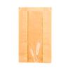 Bag Tek 6 x 2.8 x 10 Inch Bread Paper Bags, 100 Greaseproof Baguette Paper Bags - Micro Perforated, Clear Window, Brown Paper Bakery Bread Bags, Disposable, Freezable - Restaurantware view 2