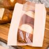 Bag Tek 6 x 2.8 x 10 Inch Bread Paper Bags, 100 Greaseproof Baguette Paper Bags - Micro Perforated, Clear Window, Brown Paper Bakery Bread Bags, Disposable, Freezable - Restaurantware view 3