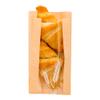 Bag Tek 4.5 x 2.5 x 8.5 Inch Bread Paper Bags, 100 Greaseproof Baguette Paper Bags - Micro Perforated, Clear Window, Brown Paper Bakery Bread Bags, Disposable, Freezable - Restaurantware view 1