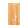 Bag Tek 4.5 x 2.5 x 8.5 Inch Bread Paper Bags, 100 Greaseproof Baguette Paper Bags - Micro Perforated, Clear Window, Brown Paper Bakery Bread Bags, Disposable, Freezable - Restaurantware view 2
